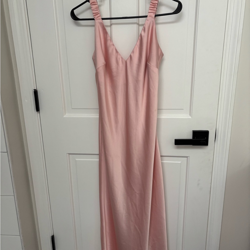 A new day - midi pink slip dress